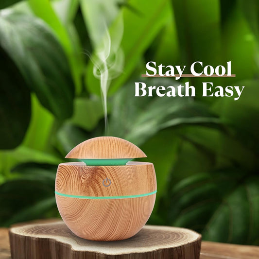 Wooden Aroma Diffuser & Humidifier for Home | Silent Cool Mist Machine