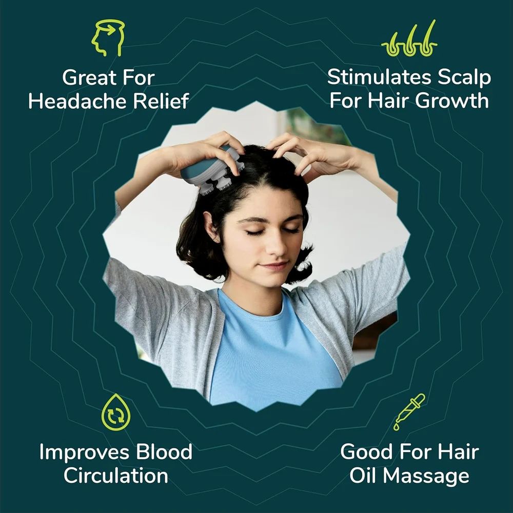 Electric Scalp & Head Massager – Stress Relief & Hair Growth Tool